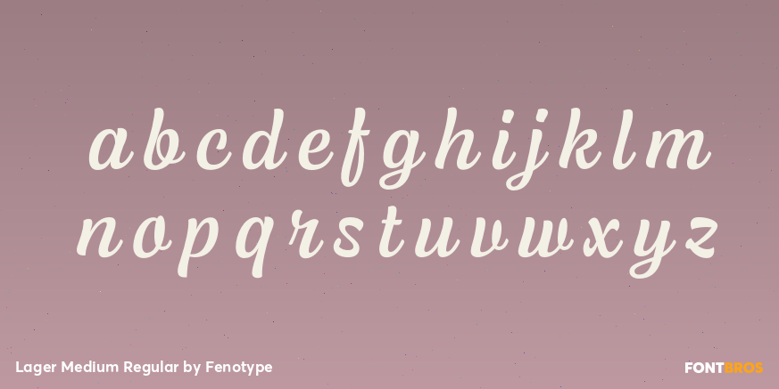 Lager Medium Regular Font Poster #3