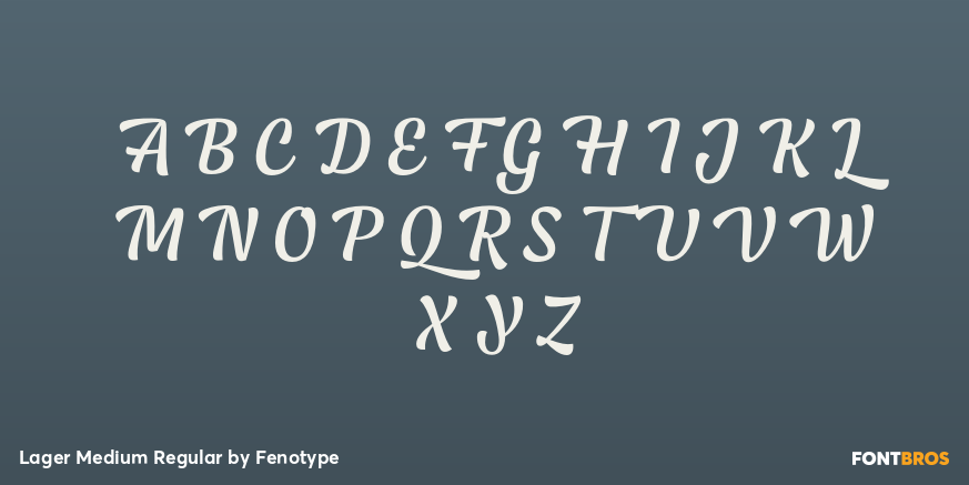 Lager Medium Regular Font Poster #1