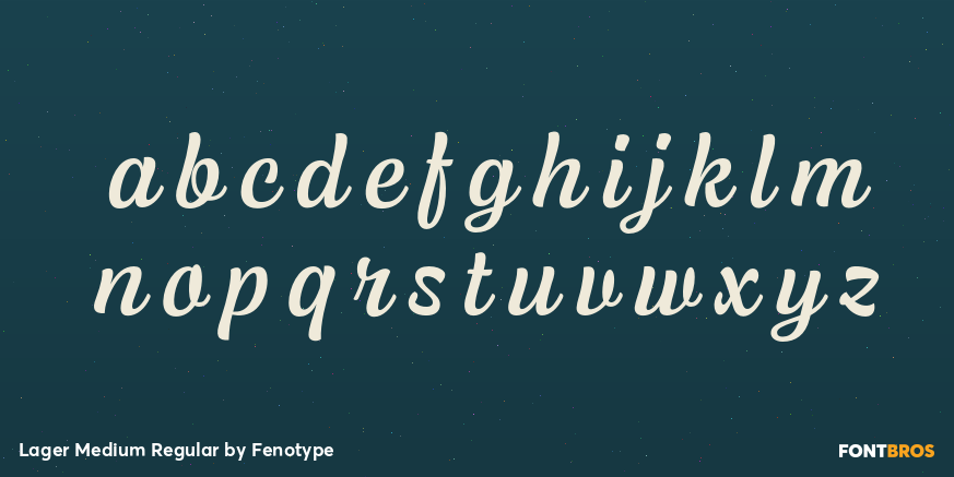 Lager Medium Regular Font Poster #1