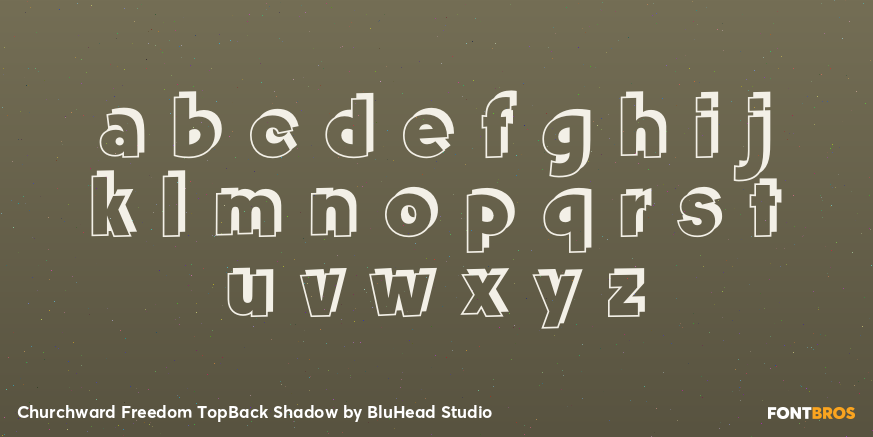 Churchward Freedom TopBack Shadow Font Poster #1