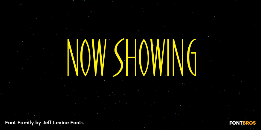 Now Showing Font Family Poster
