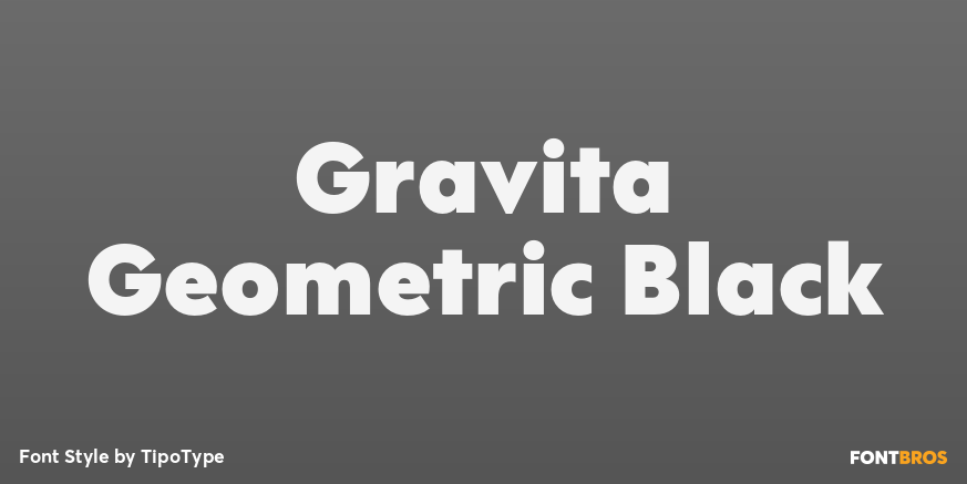 Gravita Geometric Black Font Poster #1