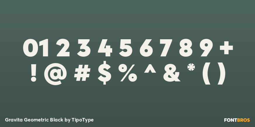 Gravita Geometric Black Font Poster #1