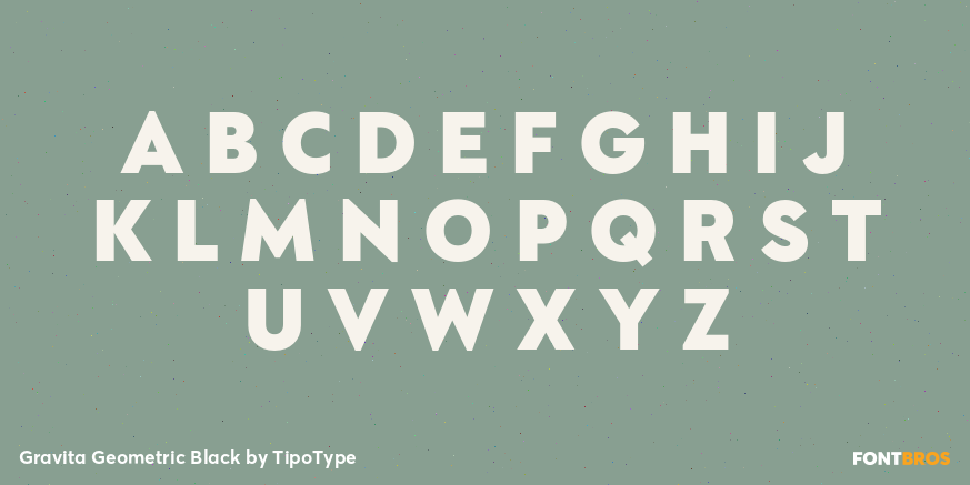 Gravita Geometric Black Font Poster #2