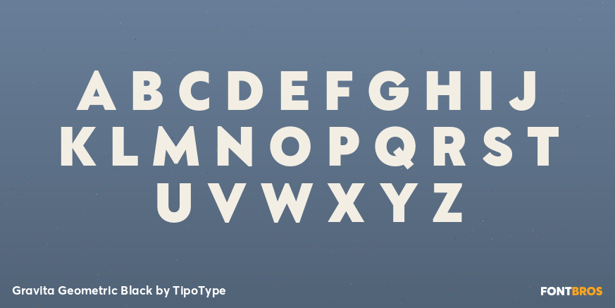 Gravita Geometric Black Font Poster #1