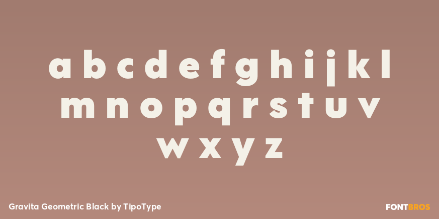 Gravita Geometric Black Font Poster #1