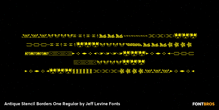 Antique Stencil Borders One Regular Poster