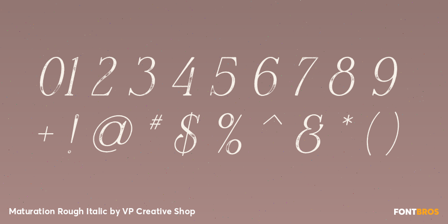 Maturation Rough Italic Font Poster #1