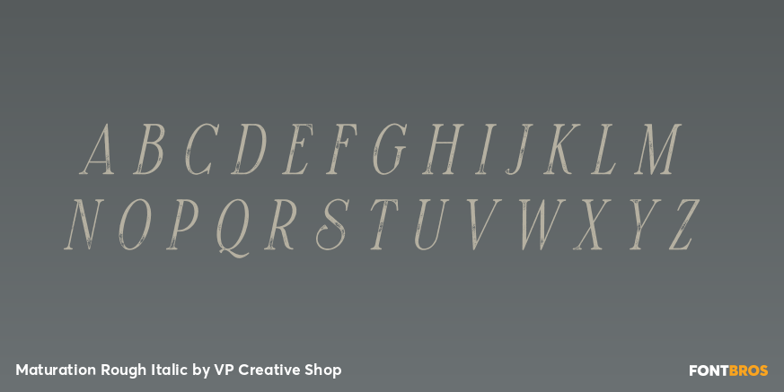 Maturation Rough Italic Font Poster #1