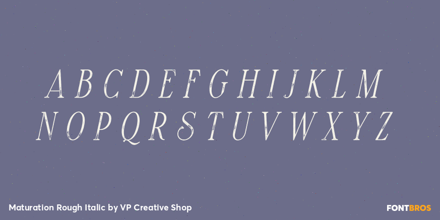 Maturation Rough Italic Font Poster #1