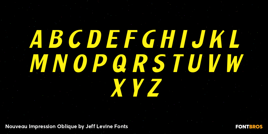 Nouveau Impression Oblique Font Poster #3