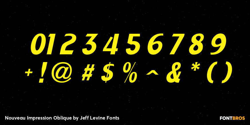 Nouveau Impression Oblique Font Poster #4