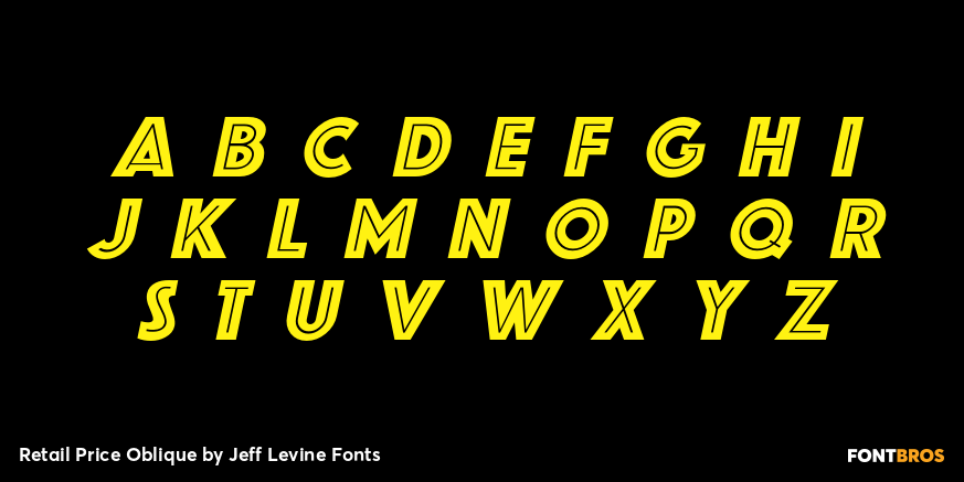 Retail Price Oblique Font Poster #3