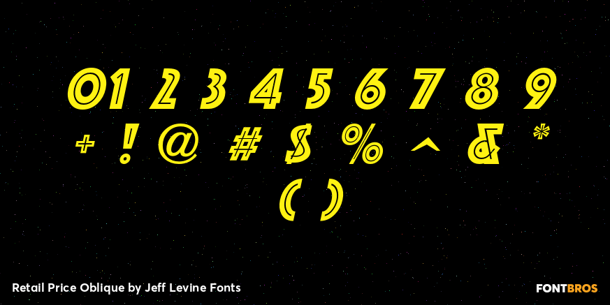Retail Price Oblique Font Poster #4