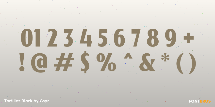 Tortillez Black Font Poster #1