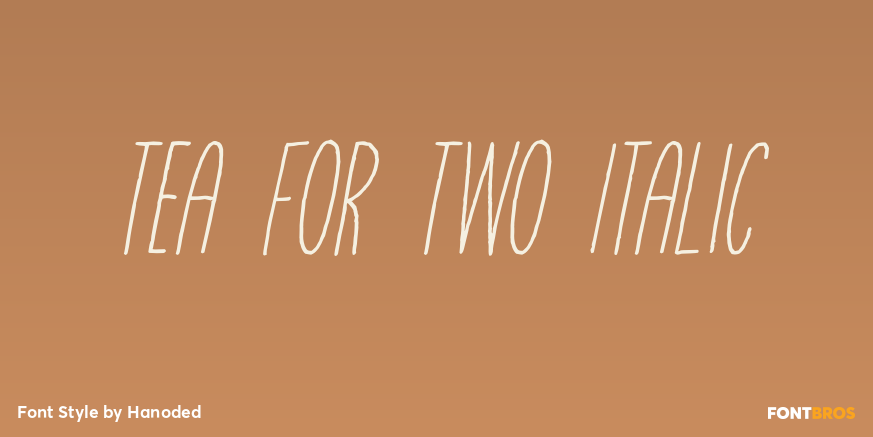 Tea For Two Italic Poster