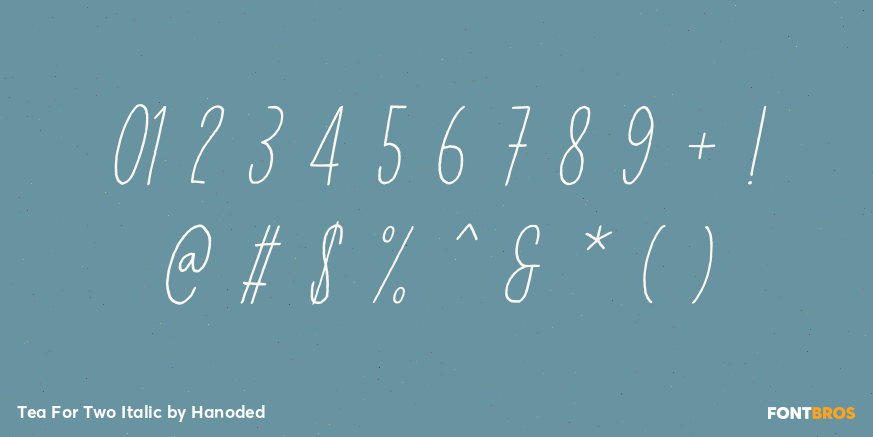 Tea For Two Italic Font Poster #4