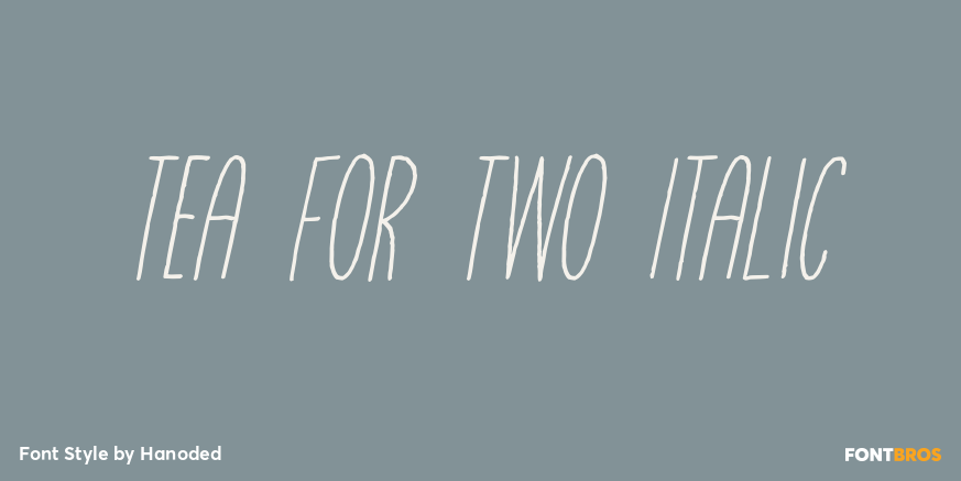 Tea For Two Italic Poster
