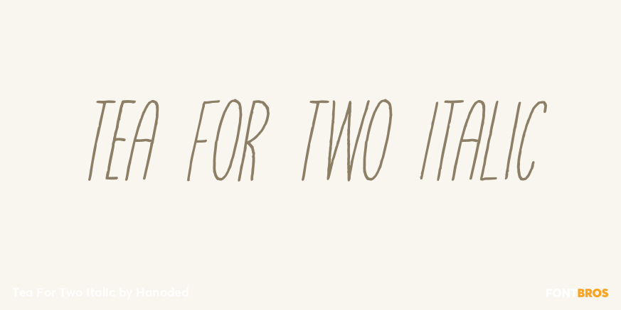 Tea For Two Italic Poster