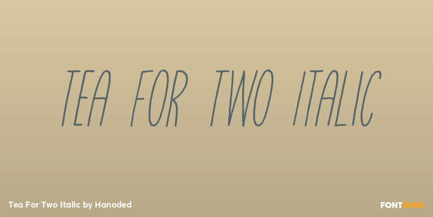 Tea For Two Italic Poster