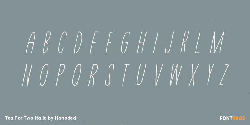 Tea For Two Italic Font Poster #2