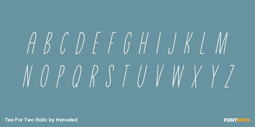 Tea For Two Italic Font Poster #3