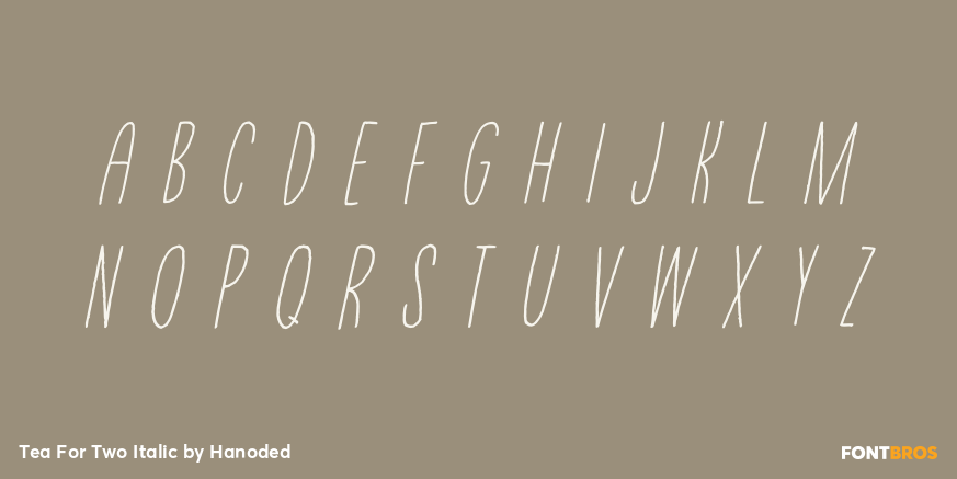 Tea For Two Italic Font Poster #2