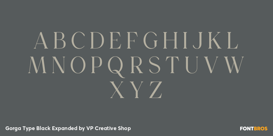 Gorga Type Black Expanded Font Poster #2