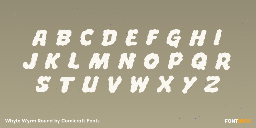 Whyte Wyrm Round Font Poster #3