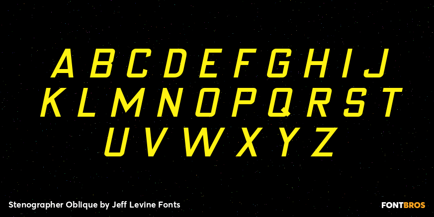 Stenographer Oblique Font Poster #3