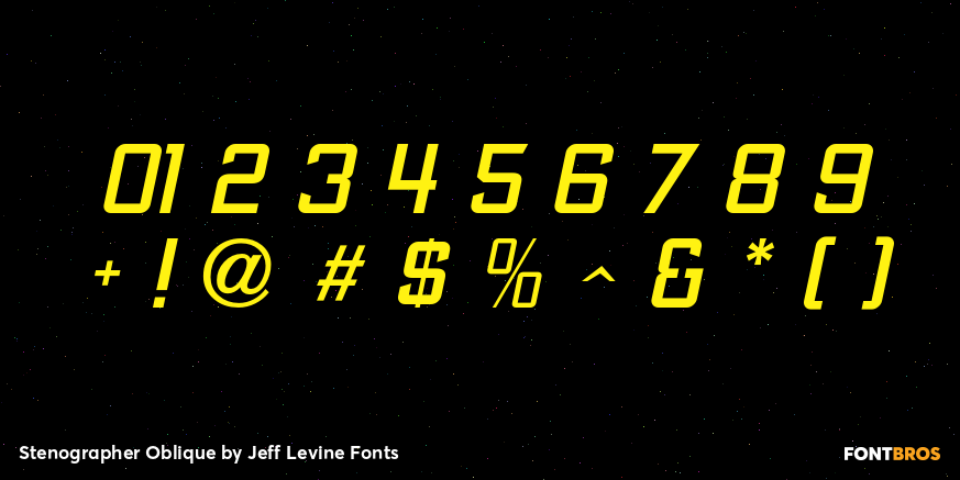 Stenographer Oblique Font Poster #4