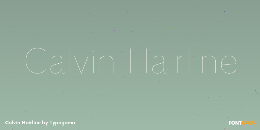 Calvin Hairline Font Poster #1