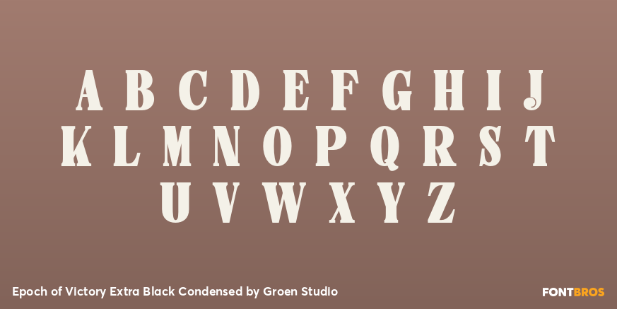Epoch of Victory Extra Black Condensed Font Poster #2