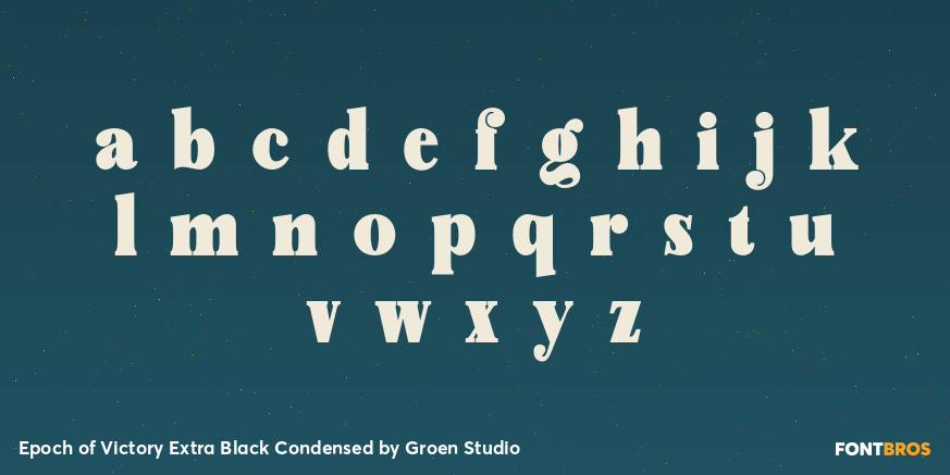 Epoch of Victory Extra Black Condensed Font Poster #3