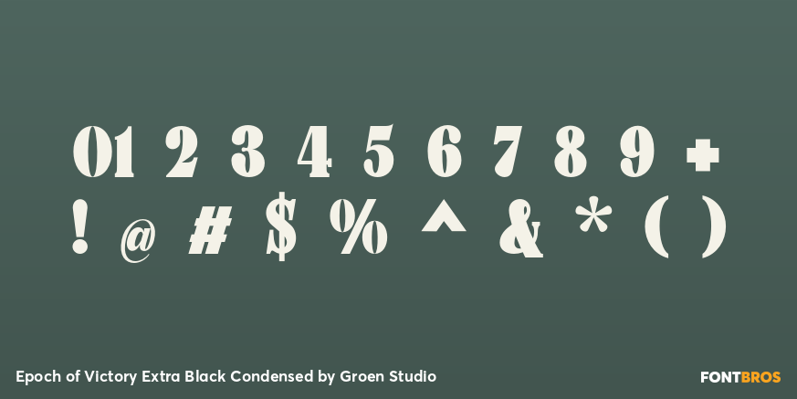 Epoch of Victory Extra Black Condensed Font Poster #4
