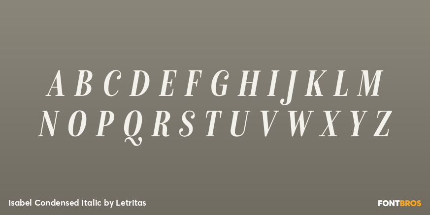 Isabel Condensed Italic Font Poster #2