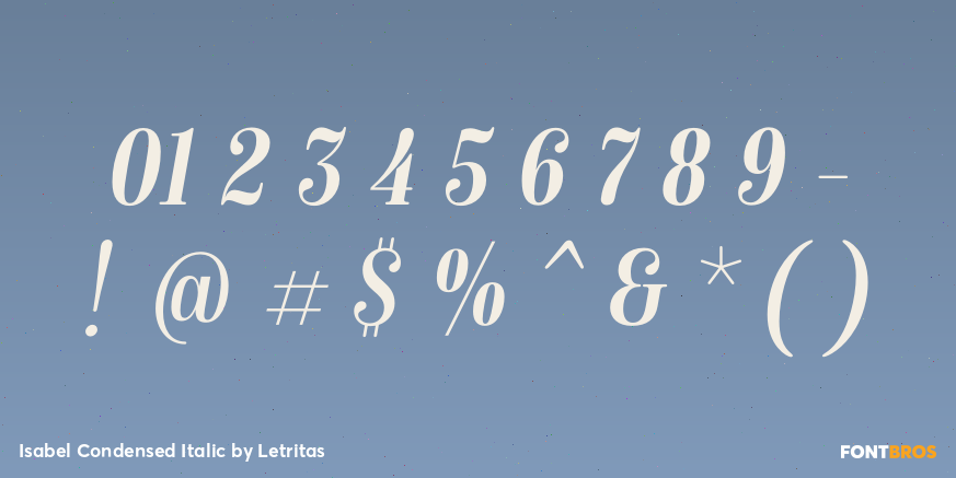 Isabel Condensed Italic Font Poster #4