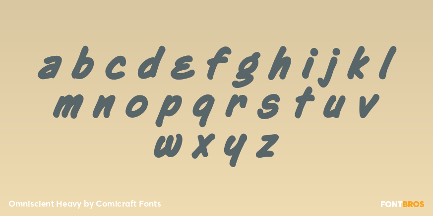 Omniscient Heavy Font Poster #3