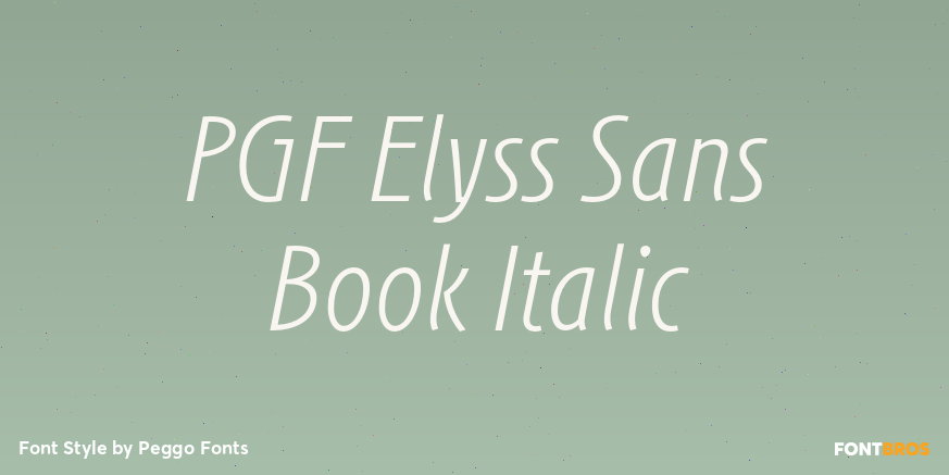 PGF Elyss Sans Book Italic Poster