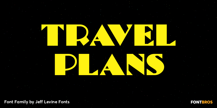 Travel Plans Font Poster