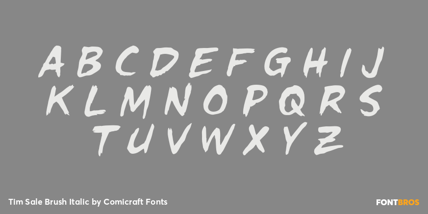 Tim Sale Brush Italic Font Poster #3