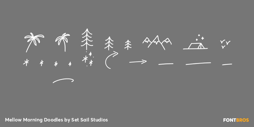 Mellow Morning Doodles Font Poster #1