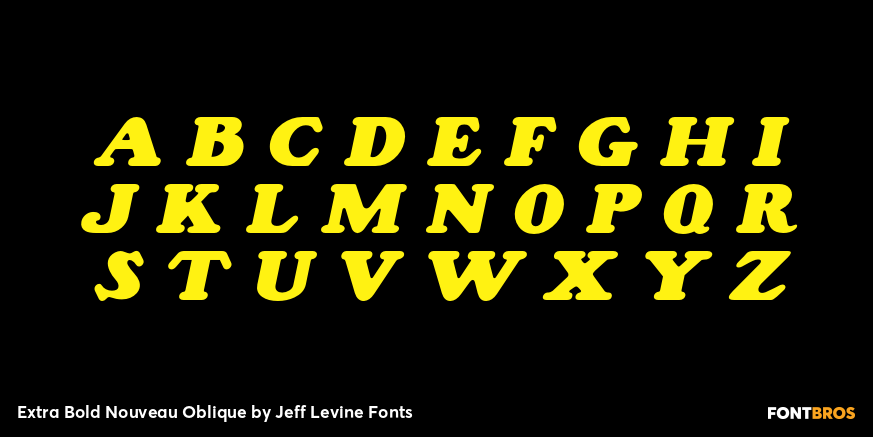 Extra Bold Nouveau Oblique Font Poster #2