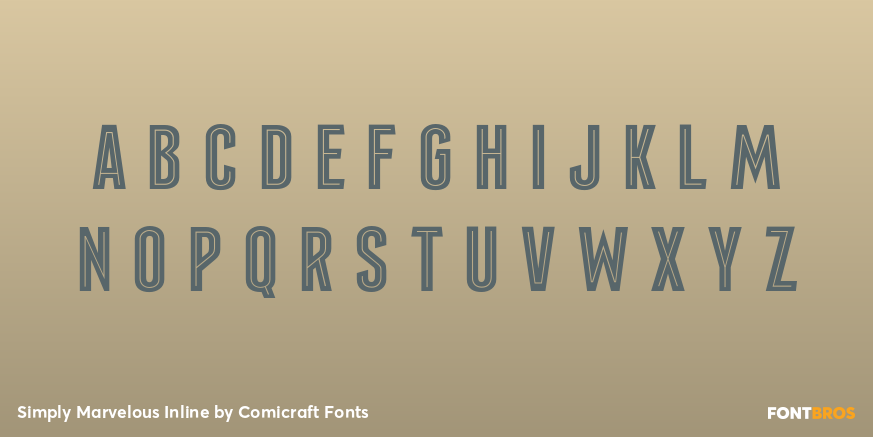 Simply Marvelous Inline Font Poster #2