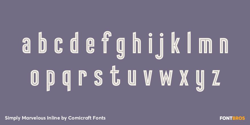 Simply Marvelous Inline Font Poster #3