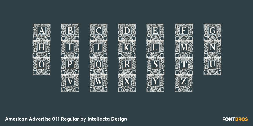 American Advertise 011 Regular Font Poster #2