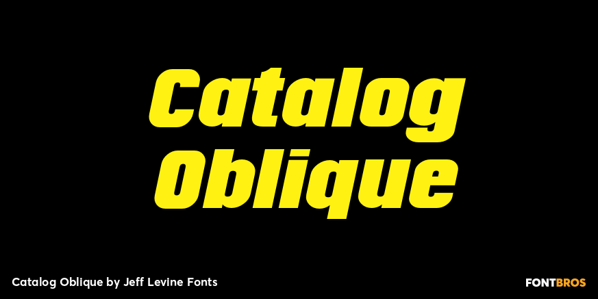 Catalog Oblique Font Poster #1