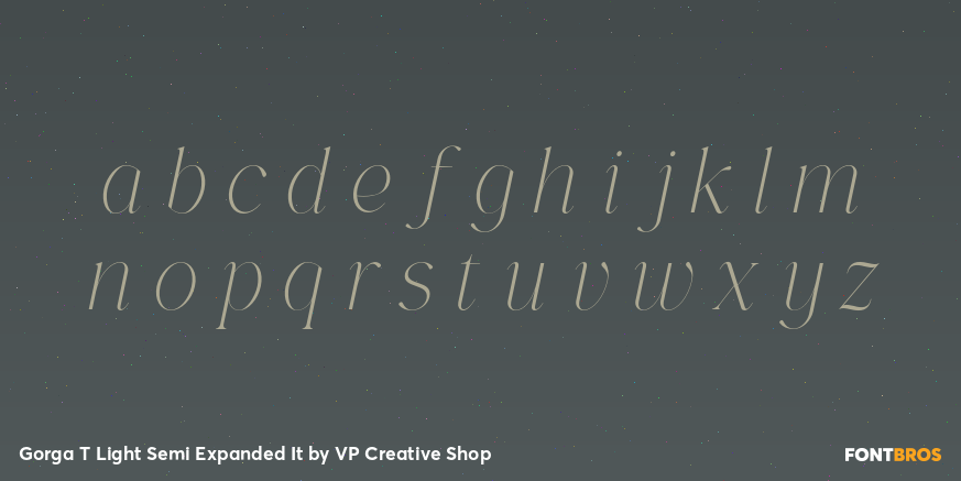 Gorga T Light Semi Expanded It Font Poster #3