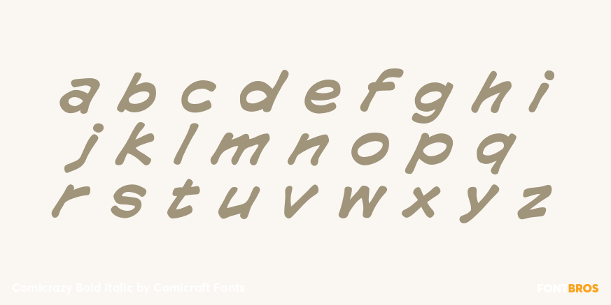 Comicrazy Bold Italic Font Poster #3