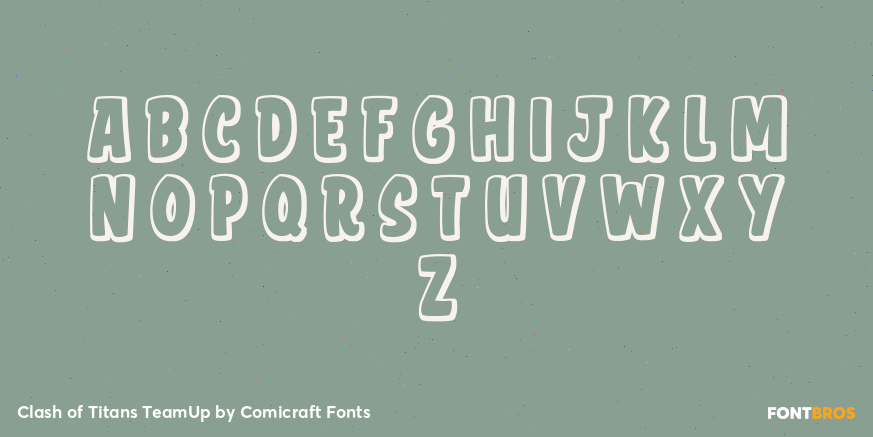 Clash of Titans TeamUp Font Poster #2